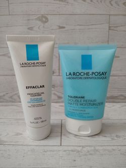 LA Roche-Posay ( medicated Gel Cleanser & Double Repair Matte Moisturizer)