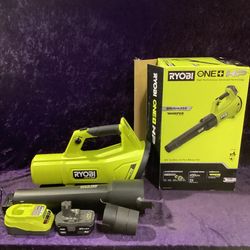 🛠🧰RYOBI ONE+ HP 18V Brushless WHISPER 130MPH/450CFM Cordless Leaf Blower w/4.0Ah Batt&Charger-NEW!-$110!🧰🛠