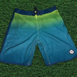 Plaid Quicksilver Board Shorts (30) 