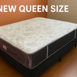 New Queen Mattress And Box Spring 2pc Bed Frame Is Not Included 