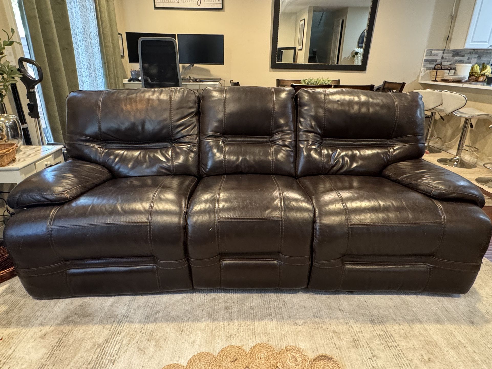 Brown Leather Sofa