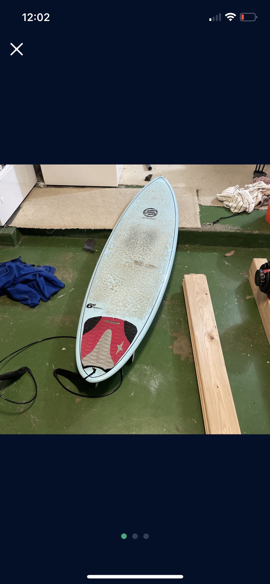 Santa Cruz Pumpkin Seed Surfboard 6’6”