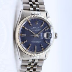 Rolex Datejust Vintage 36 Black Dial Jubilee Bracelet 16014 