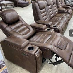 Game Zone Bark Power Reclining Living Room Set/ Sofa And Loveseat 