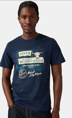 Mens Navy Blue  Levi's T-Shirt