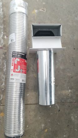 Quick-connect hook-up and wall exhaust