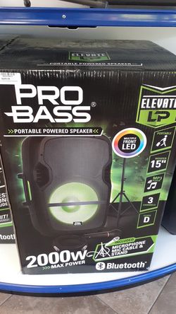 Pro bass 2000 w ,bluetooth, batery charger electric