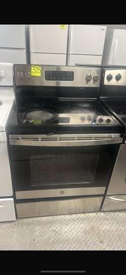GE 30” Black And Stainless Steel Electric Stove