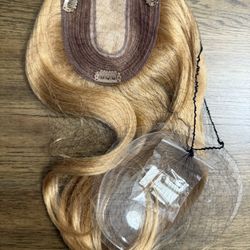 Golden Blonde Hair Topper Wig