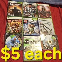 Xbox 360 Games $5 Each