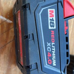 LIKE NEW MILWAUKEE BATTERIES. 4.0  AND 2.0  $90 BOTH FIRM ON PRICE.