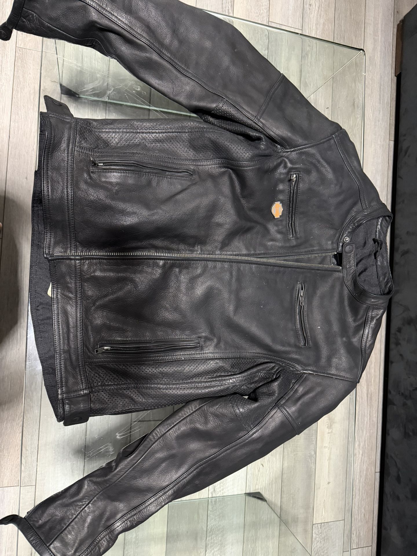Padded Biker Leather Jacket