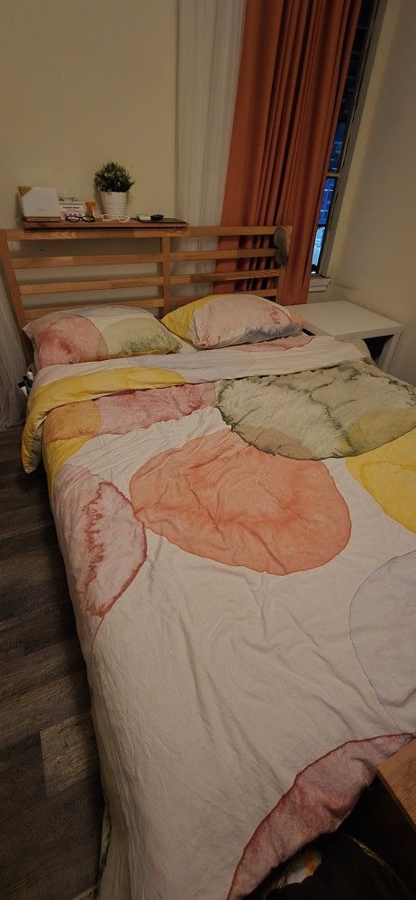 Queen Size Pine Ikea Bed frame Tarva
