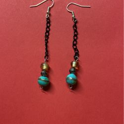Earrings, Hand Made, Multiple Colors, 3.25”