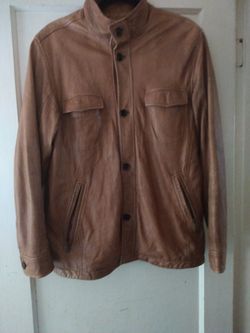 Men's Andrew Marc Leather Jacket Large L