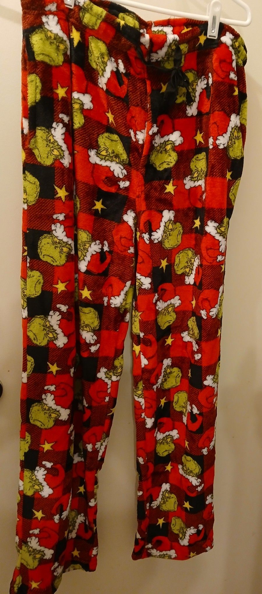 Men's Large The Grinch Christmas Fleece Lounging Pants