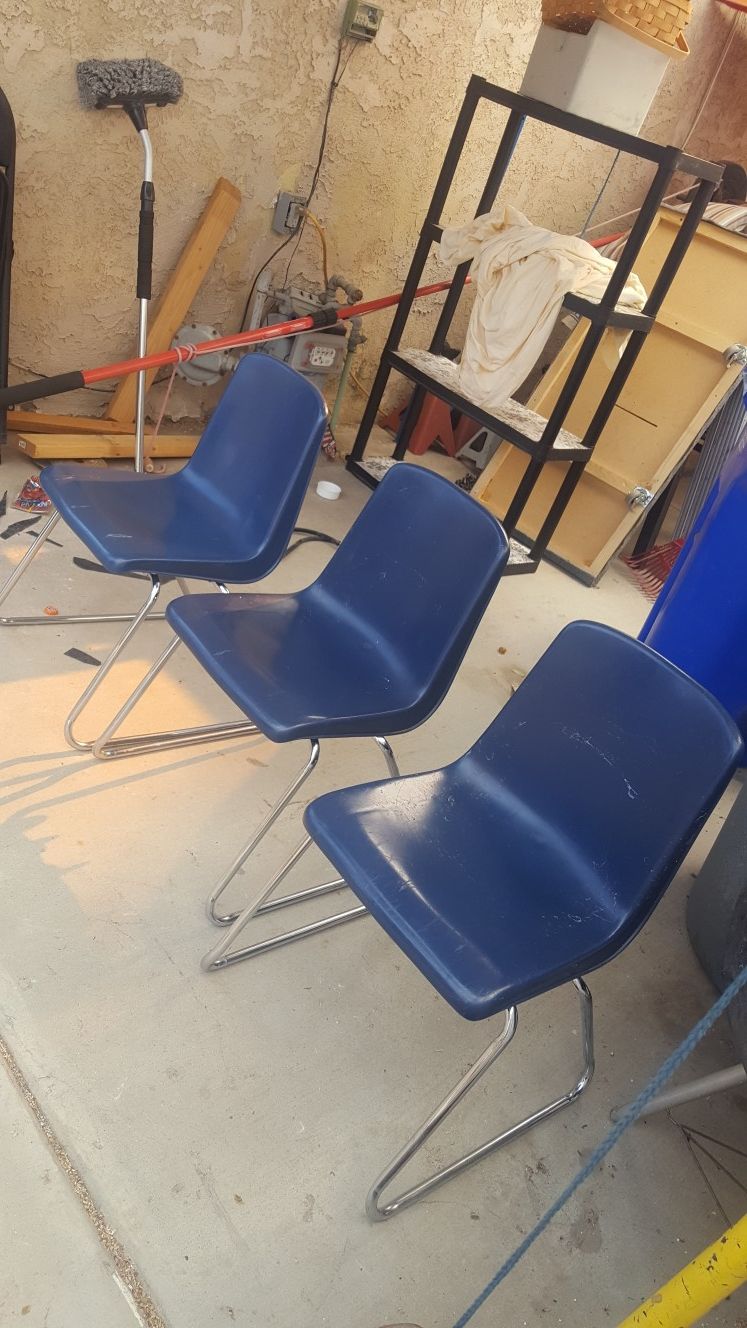3 school chairs