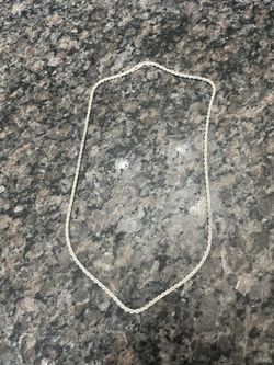 .925 Silver Rope Necklace, 24” Long