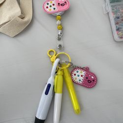 Badge Clip With Pens And Markers