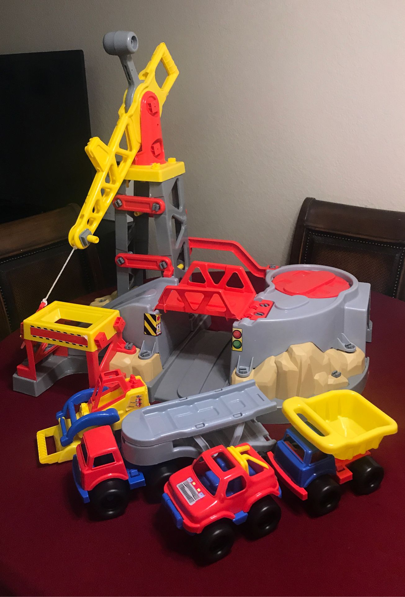 Kids Toys. Trucks and Crane.