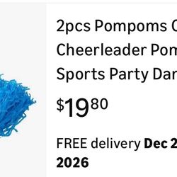 6pc  Pompoms Cheering Pom Ball Cheerleader Poms Squad Cheer Sports Party Dance Club Sport Supply for School Sports Games Dance Party 