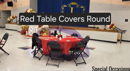 Red Table Covers Round