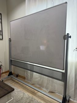 Dry erase white board on wheels