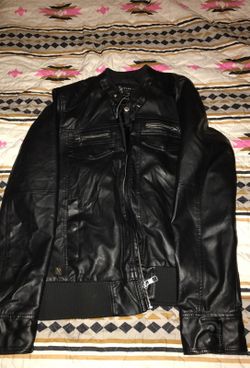 Men's leather jacket sz medium
