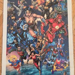 DC Comics Limited Edition Print Signed By Jim Lee 