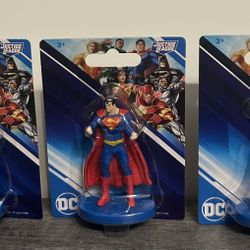Justice League Mini-Figure Toy Cake Toppers NEW  Batman, Superman, Wonder Women