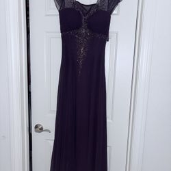 Beaded Purple Gown 