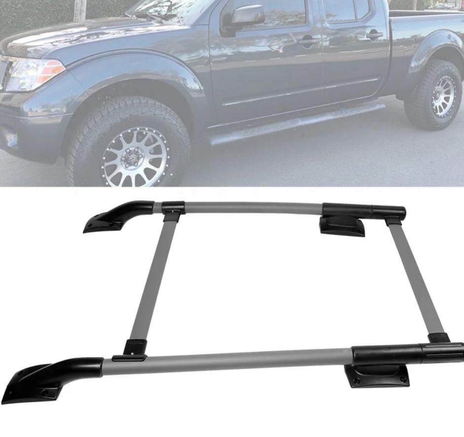 2005-2022 Nissan Frontier OE Grey Black Roof Rack Cross Bar Aluminum