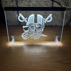 RAIDERS LED NEON LIGHT SIGN 8x12