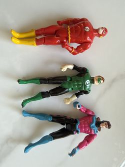 Vintage 1990s Action Figure Lot – Flash, Green Lantern & X-Men Gambit