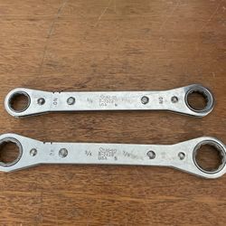 Snap-on And Ludell Box Ratcheting Wrenches 