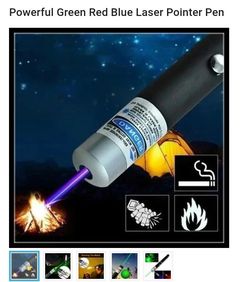 Powerful Green Red Blue Laser Pointer Pen