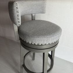 Grey Swivel Barstool