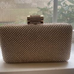 Gold Glitter Clutch For Wedding Or Party