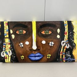 Vibrant Canvas Print Portrait of African Woman by Frank Stephens 2012