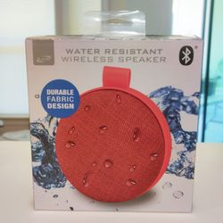 New iLive Water Resistant Wireless Bluetooth Speaker Coral/Red