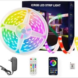 66 ft IC+RGB,Led Lights for Bedroom,Music Sync Color Changing,Led Strip Lights,with Remote App Control Led Strip,Led Lights for Room Home Kitchen De