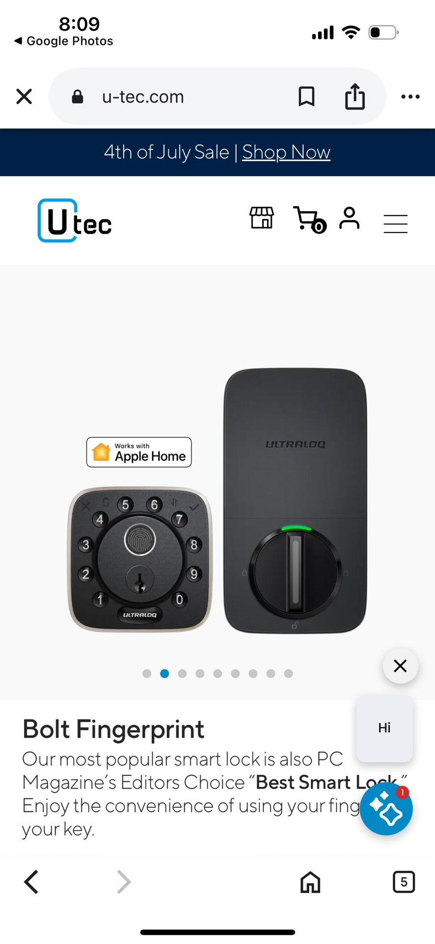 ULTRALOQ Bolt Smart Deadbolt