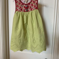273-PTT Matilda Jane Size 8 Camp SWING BY TUNIC Floral/Eyelet Tank Butterfly