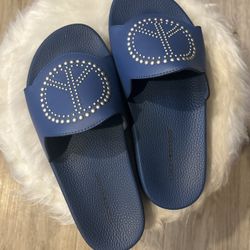Lucky Brand • Blue Peace Sign Sandals • 8M •
