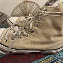 Tan High Top Converse