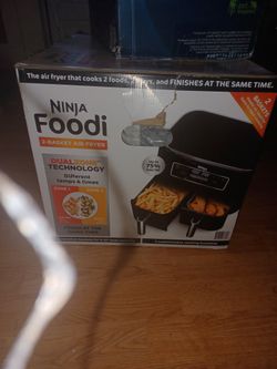 Brand New Never Been Used Food Ninja To Basket Air Fryer The Air Fryer That Cooks To Foods Two Ways And Finishes At The Same Time