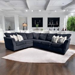 Navy Sectional - Free Delivery  