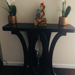 Entry/sofa Table - Dark Brown/Black
