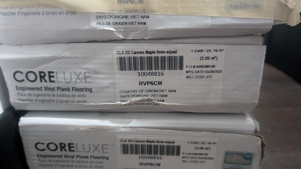 Three Boxes Of Leftover Waterproof Vynil for Sale in Hollywood, FL