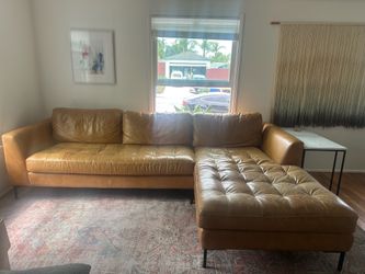 Poly and Bark Calle Leather Sectional